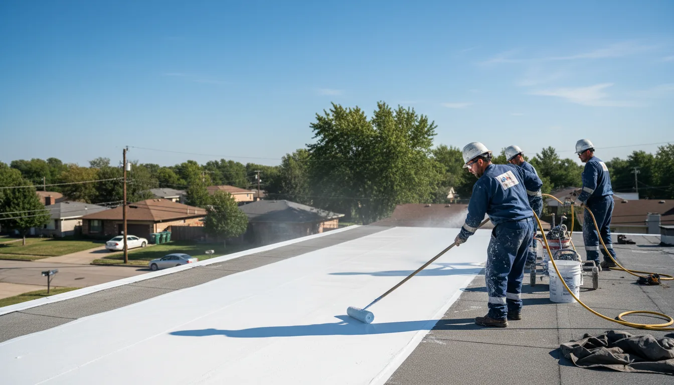 Commercial roof coating in Dakota, IL near me